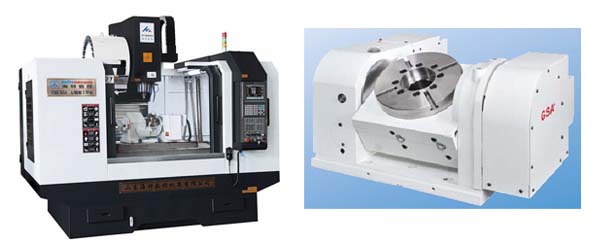 工作台回转轴的方式的五轴加工中心